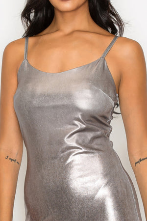 - Scoop neck foil mini dress - women dress at TFC&H Co.