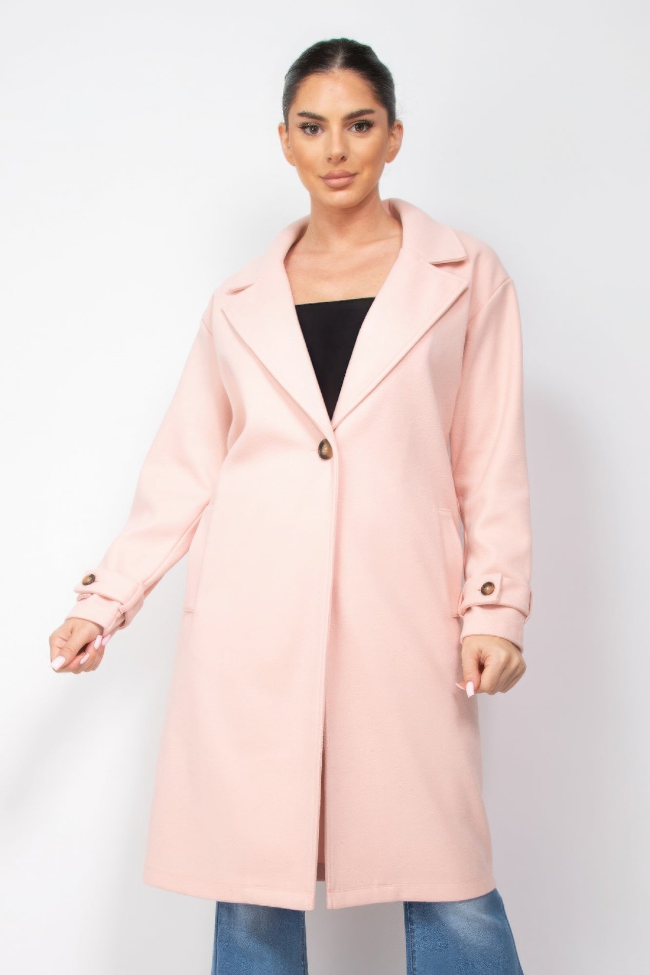 Blush - Collar pocketed coat - womens coat at TFC&H Co.