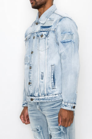 - Diamond Denim Jacket - mens denim jacket at TFC&H Co.