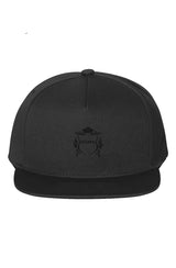 One Size Black - ClassA1 Emblem 5-Panel Cotton Twill Snapback Cap - hats at TFC&H Co.