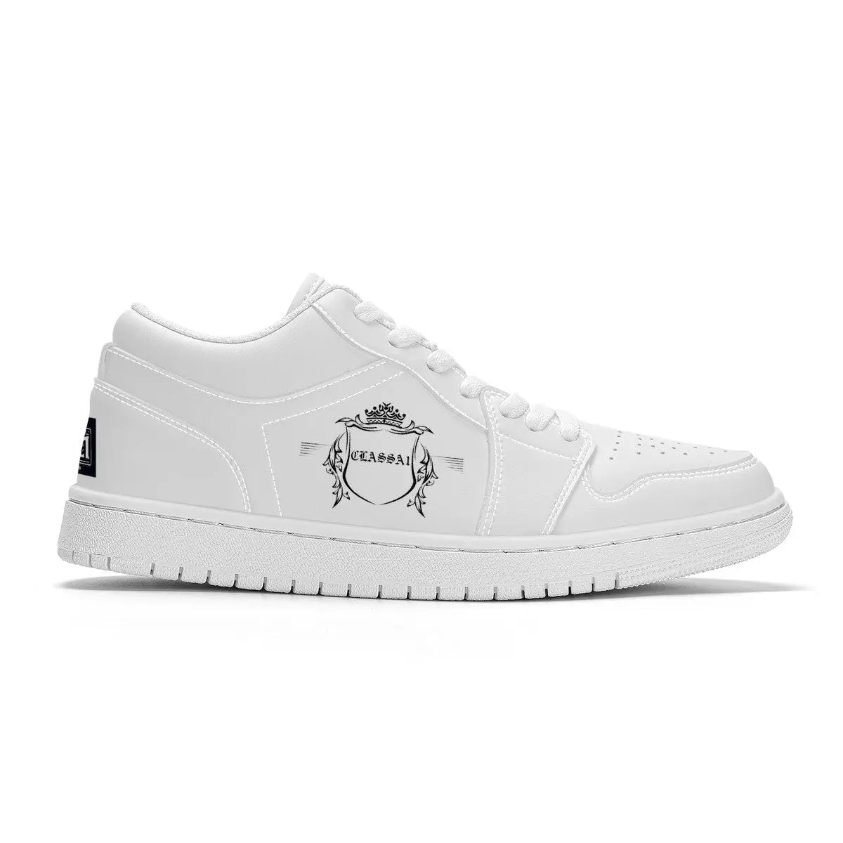 - ClassA1 Emblem Low Top Sneakers - White - Low-Top Sneakers at TFC&H Co.