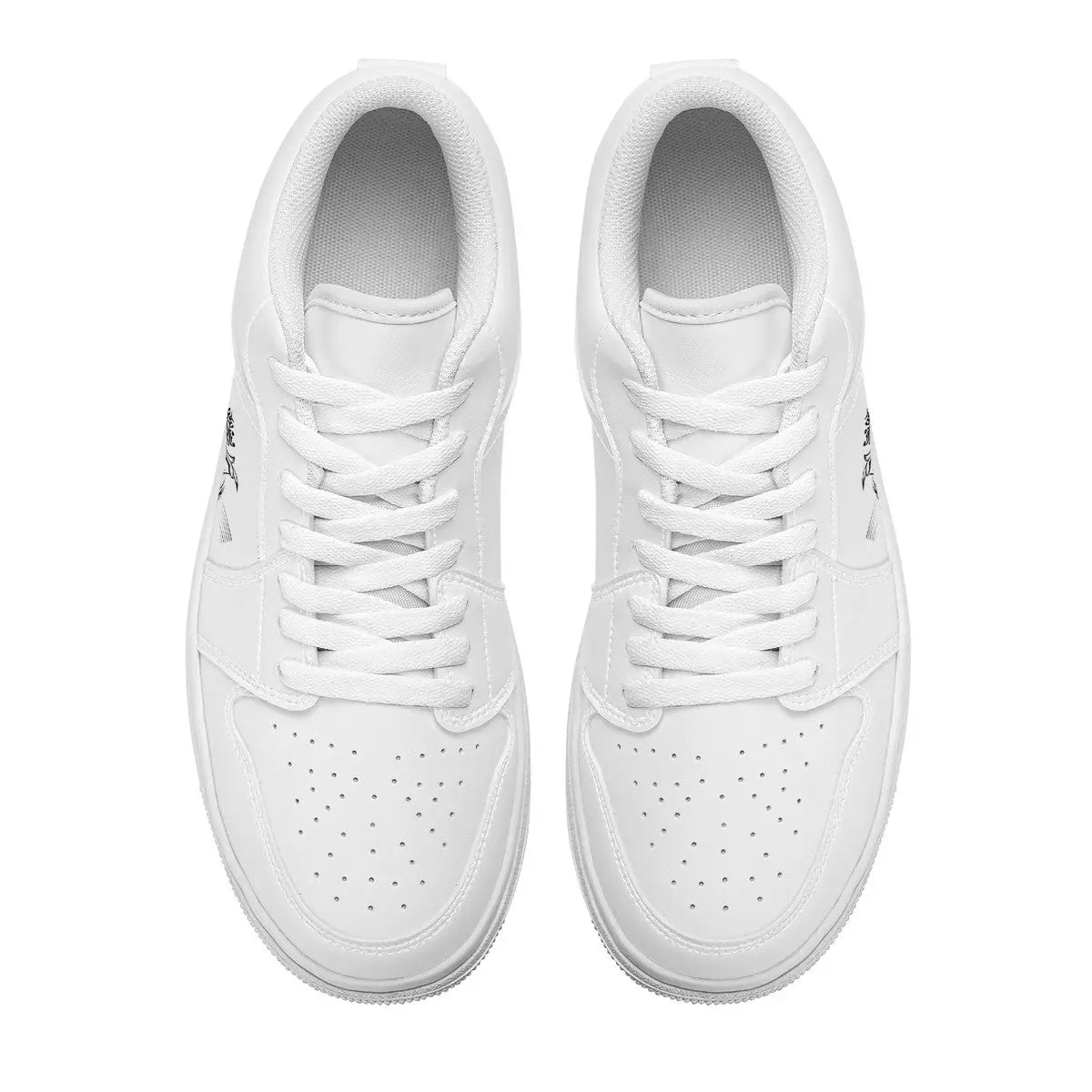 ClassA1 Emblem Low Top Sneakers - White - Low-Top Sneakers at TFC&H Co.
