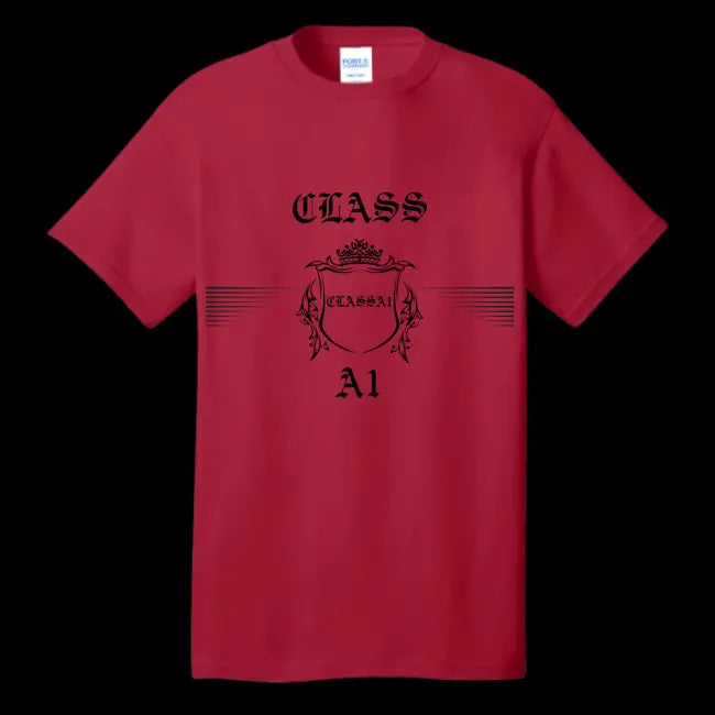 Mens T-Shirt Red - ClassA1 Shield Men's T-Shirt - mens t-shirt at TFC&H Co.