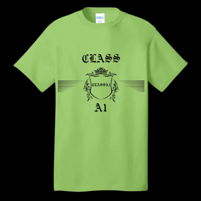 Mens T-Shirt Lime - ClassA1 Shield Men's T-Shirt - mens t-shirt at TFC&H Co.