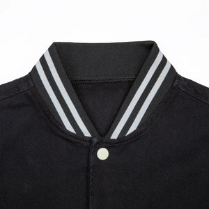 - ClassA1 Streetwear Unisex Colorblock Denim Bomber Jacket - Denim Jackets at TFC&H Co.