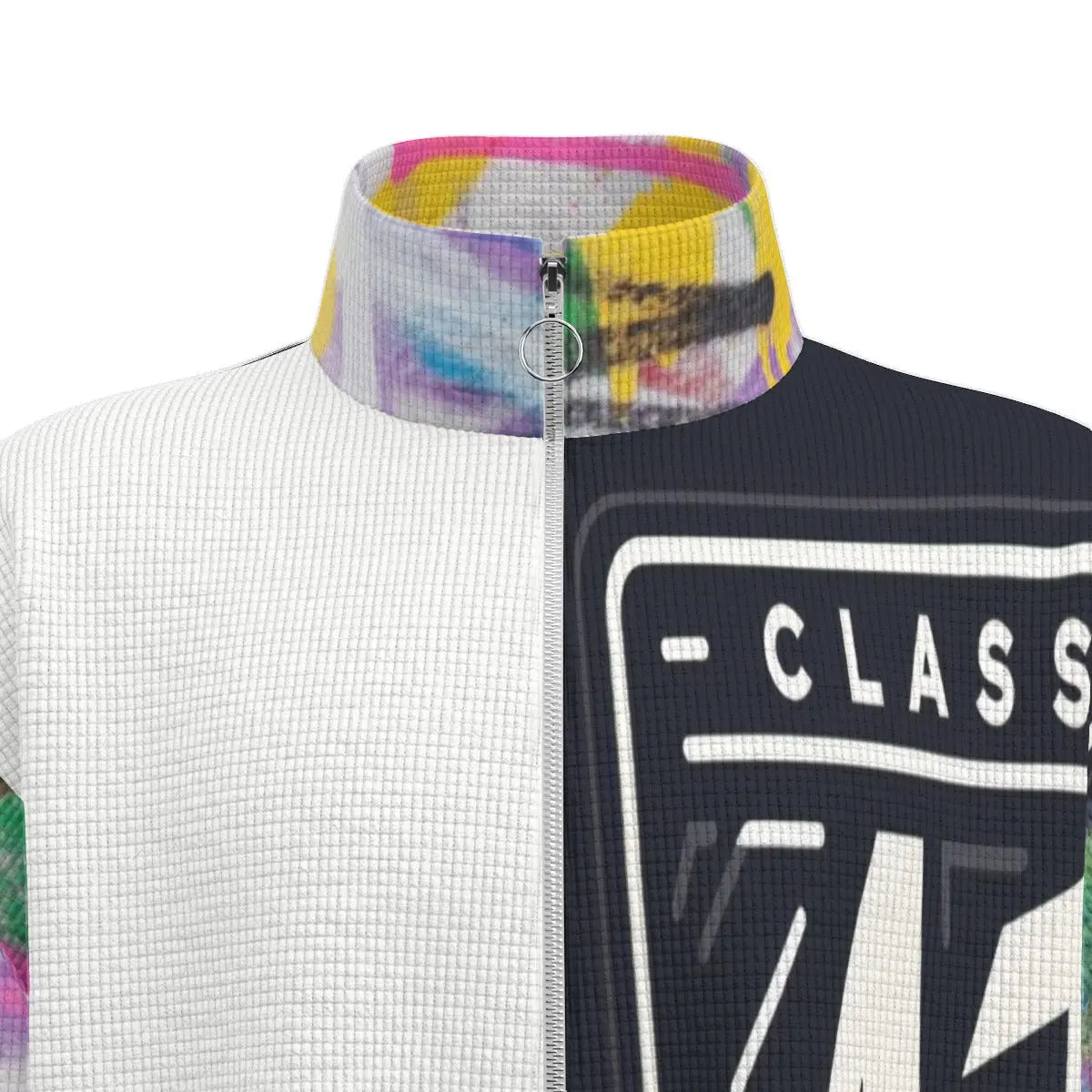 - ClassA1 Graffiti Unisex Stand Collar Zipped Jacket - unisex jackets at TFC&H Co.