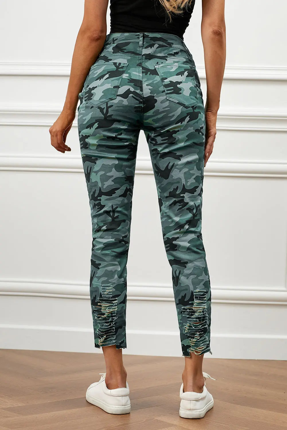 - Distressed Camouflage Jeans - womens jeans at TFC&H Co.