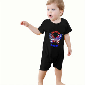 Black - 4th of July Baby Short Sleeve Rompers Cute Onesies - Baby bodysuits at TFC&H Co.