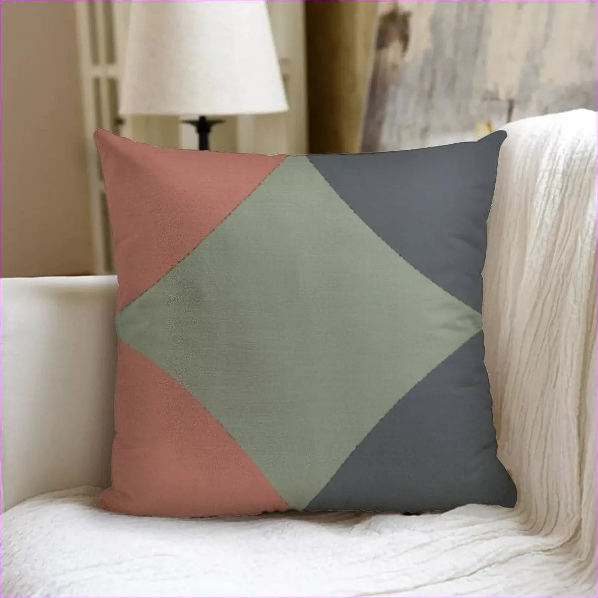 M multi-colored Eclectic 3 Double Sided Couch Pillow with Pillow Inserts - couch pillow at TFC&H Co.