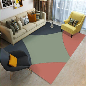 multi-colored Eclectic 3 Foldable Rectangular Rug - area rug at TFC&H Co.