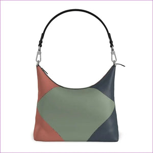 Eclectic Authentic Leather Designer Square Hobo Bag - Square Hobo Bag at TFC&H Co.