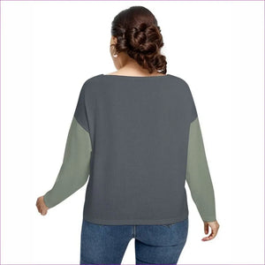 Eclectic Womens Drop-shoulder Imitation Knitted Sweater Voluptuous (+) Plus Size - women's sweater at TFC&H Co.
