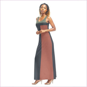 multi-colored - Eclectic Womens Maxi Vest Dress - womens maxi dress at TFC&H Co.