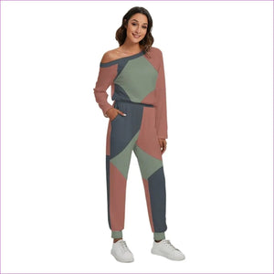 multi-colored - Eclectic Womens Off-Shoulder Jumpsuit - womens jumpsuit at TFC&H Co.