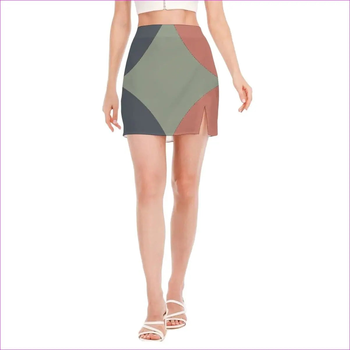 multi-colored - Eclectic Womens Side Split Hip Skirt - womens skirts at TFC&H Co.