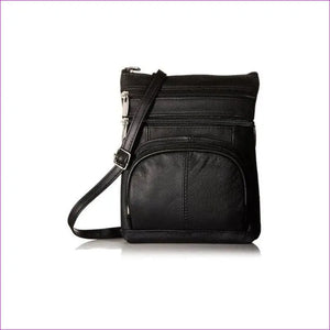 Black Plus - Genuine Leather Crossbody Bag - Ships from The US - Womens crossbody bag at TFC&H Co.