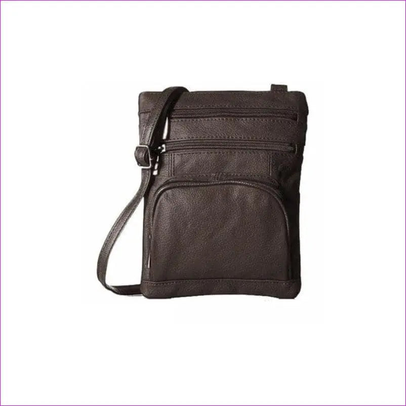 Coffee Plus - Genuine Leather Crossbody Bag - Ships from The US - Womens crossbody bag at TFC&H Co.