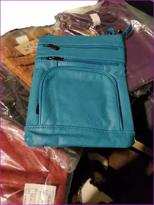 Teal Plus - Genuine Leather Crossbody Bag - Ships from The US - Womens crossbody bag at TFC&H Co.