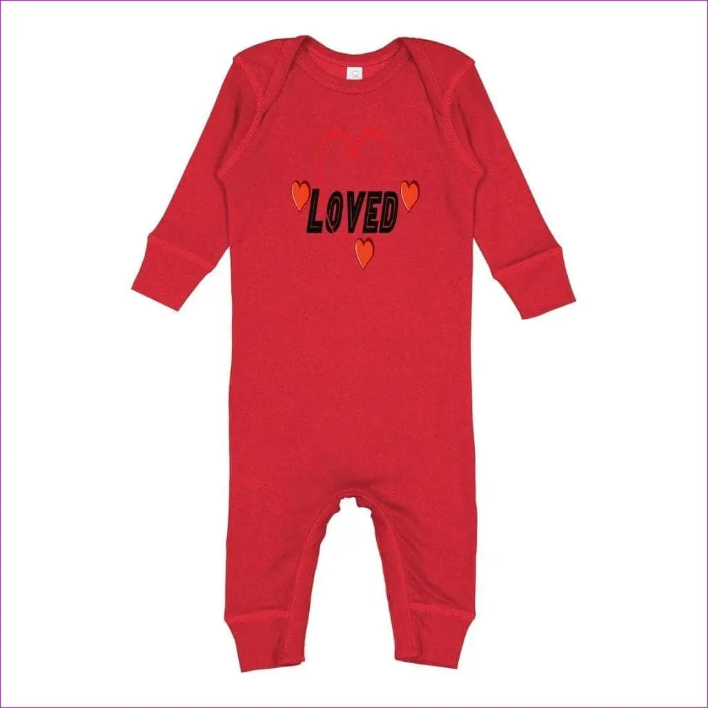 Red - Loved Infant Long Legged Baby Rib Organic Bodysuit - infant jumpsuit at TFC&H Co.