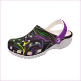 Black - Mandala Skewed Womens Classic Clogs - womens clogs at TFC&H Co.