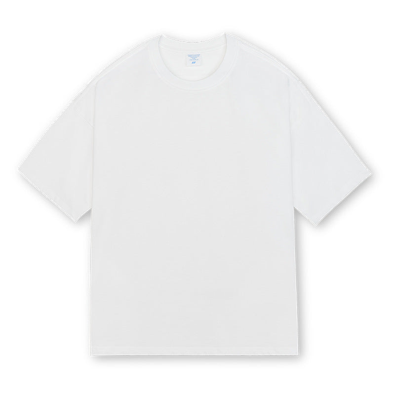 White - Double Yarn Cotton Drop Shoulder T-Shirt for Men - mens t-shirt at TFC&H Co.