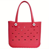 red 36*30*12cm - EVA Bogg Beach Bag Basket Handbag - handbag at TFC&H Co.
