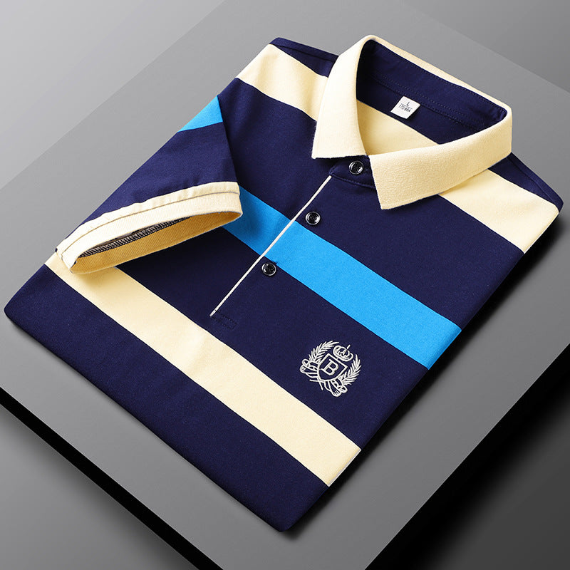 - Summer Men's Short-sleeved Polo Shirt - mens polo shirt at TFC&H Co.
