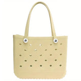 Khaki color 36*30*12cm - EVA Bogg Beach Bag Basket Handbag - handbag at TFC&H Co.