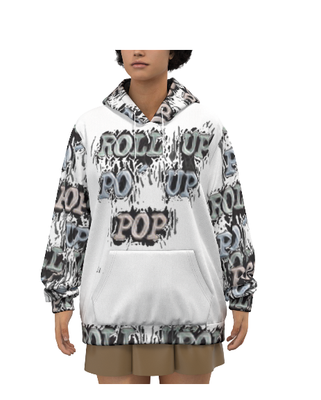 Roll Up Po' Up Pop Unisex Pullover Hoodie | 100% Cotton - unisex hoodie at TFC&H Co.