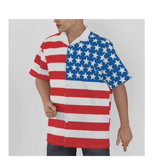Patriotic - men's button-up shirt at TFC&H Co.