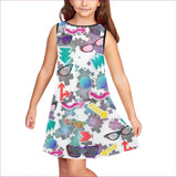 Shades Girls' Sleeveless Dress (ModelD58) - Shades Girls Sleeveless Dress 2 Variations - kids dress at TFC&H Co.