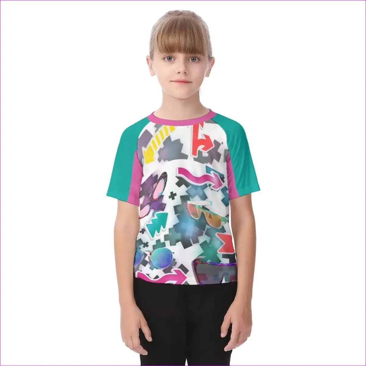multi-colored Shades Kids Raglan Sleeve T-shirt - Kid's t-shirt at TFC&H Co.