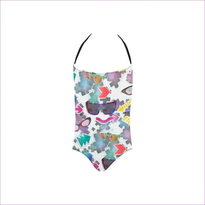 Shades One-Piece Halter Swimsuit - kid's swimsuit at TFC&H Co.