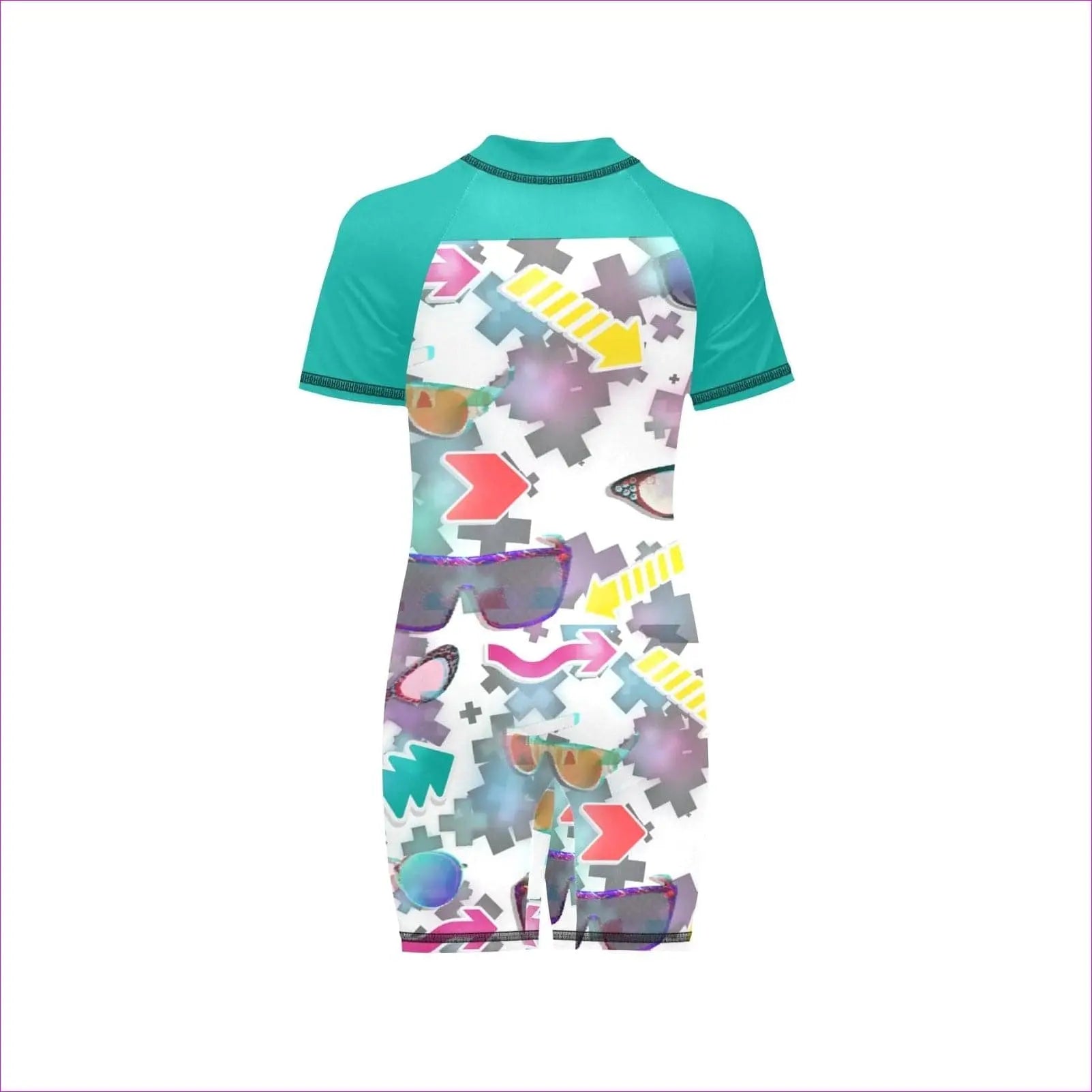 Shades Short Sleeve Kids One-Piece Swimsuit - kid's swimsuit at TFC&H Co.