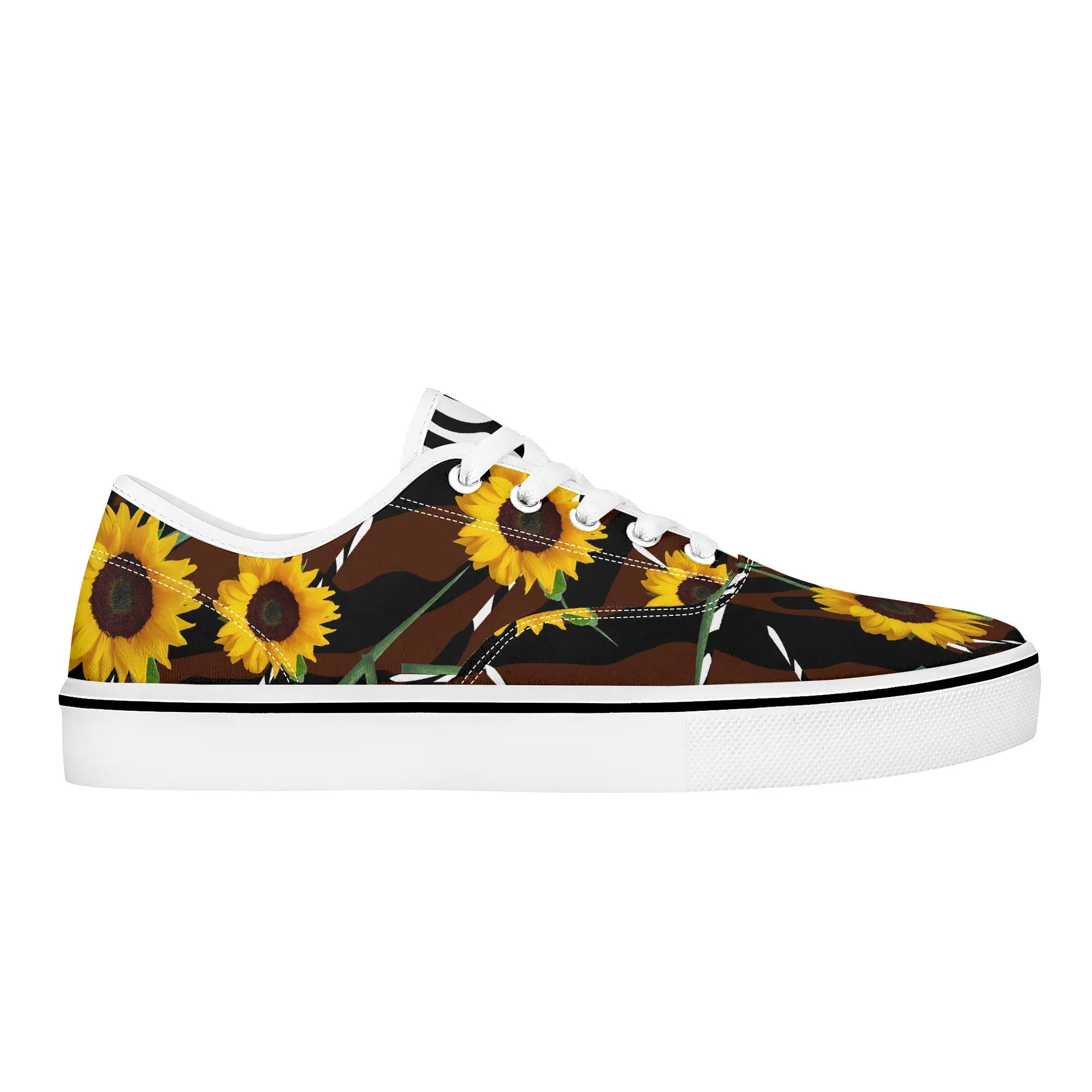 - Sunflower Wild Skate Shoes- White - womens canvas shoes at TFC&H Co.