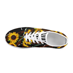 Sunflower Wild Skate Shoes- White - women's canvas shoes at TFC&H Co.