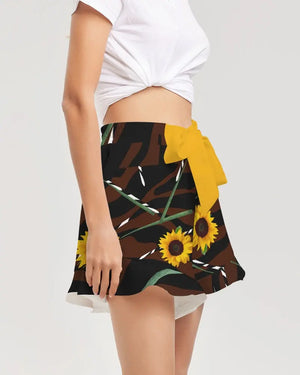 - Sunflower Wild Women's Ruffle Shorts - womens shorts at TFC&H Co.