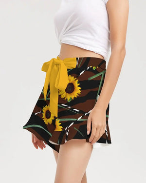 - Sunflower Wild Women's Ruffle Shorts - womens shorts at TFC&H Co.