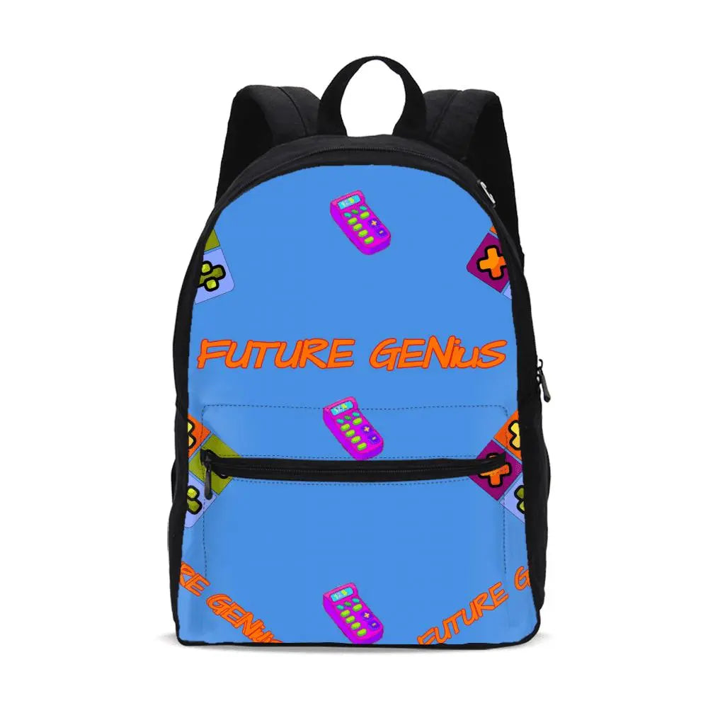 Teacher's Pet Collection: Future Genius Small Canvas Backpack - Blue-backpack-Future Genius Small Canvas Backpack - Blue-TFC&H Co.
