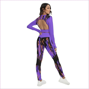 - Trip 2 Women's Sport Set With Backless Top And Leggings - womens top & leggings set at TFC&H Co.