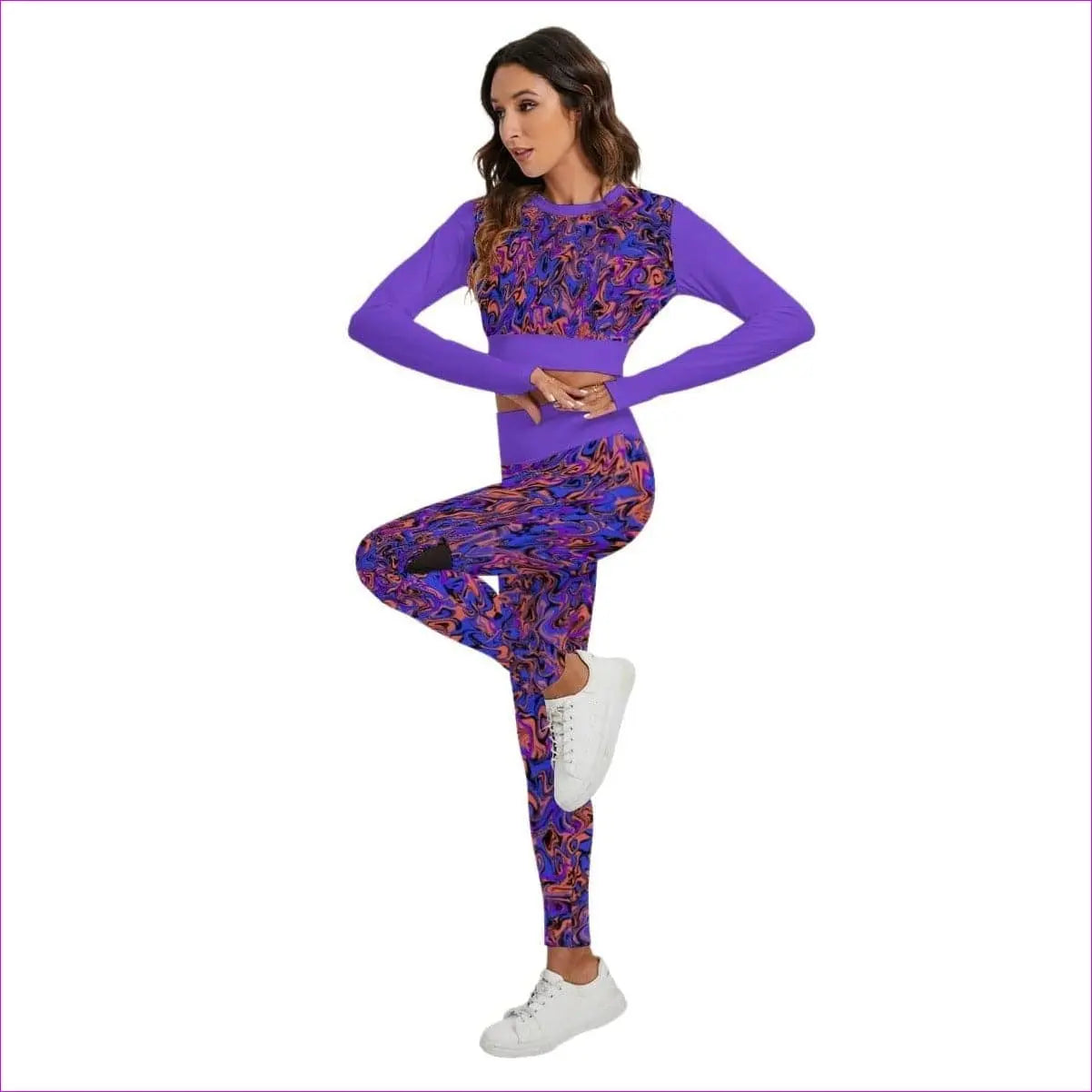 - Trip Women's Sport Set With Backless Top And Leggings - womens top & leggings set at TFC&H Co.