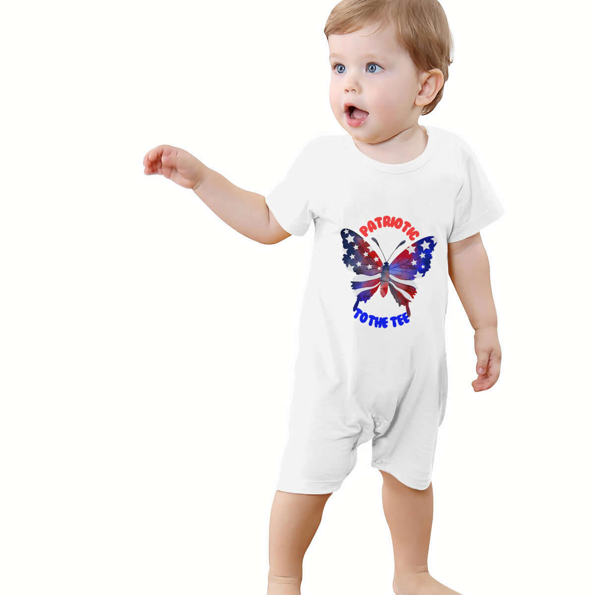 White - 4th of July Baby Short Sleeve Rompers Cute Onesies - Baby bodysuits at TFC&H Co.