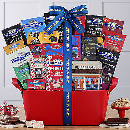 - Ghirardelli Extravaganza: Premium Chocolate Gift Basket - Gift basket at TFC&H Co.