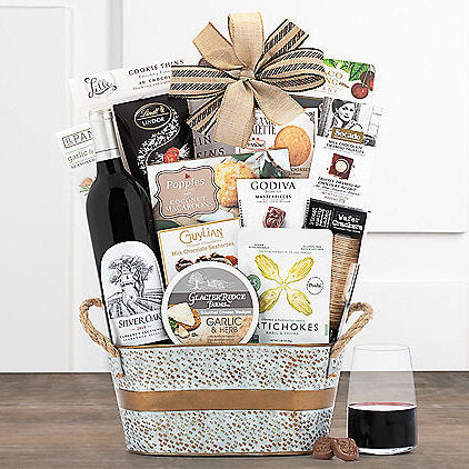 - Silver Oak Cabernet: Premium Wine Basket - Gift basket at TFC&H Co.