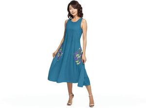 - Zig & Zag Women's Sleeveless Dress With Diagonal Pocket - womens dress at TFC&H Co.