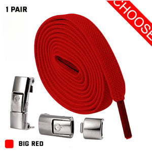 Big red - Press Lock Shoelaces Without Ties - shoelaces at TFC&H Co.
