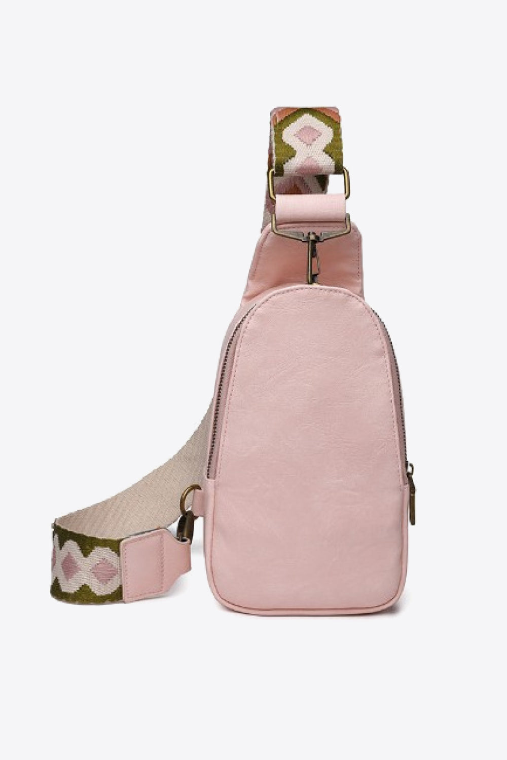 BLUSH PINK ONE SIZE - Adjustable Strap PU Leather Sling Bag - handbag at TFC&H Co.