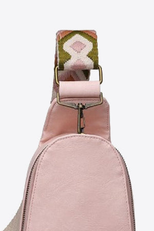 - Adjustable Strap PU Leather Sling Bag - handbag at TFC&H Co.