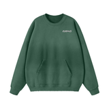 Dark Green AM&IS Streetwear Unisex Gradient Washed Effect Pullover - unisex sweatshirts at TFC&H Co.