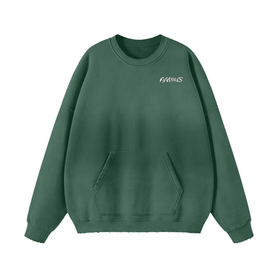 Dark Green - AM&IS Streetwear Unisex Gradient Washed Effect Pullover - unisex sweatshirts at TFC&H Co.